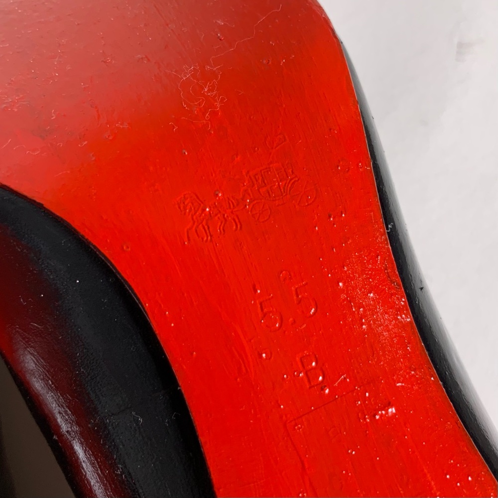 Coach Black Lauri Pointed Toe Red Bottom Heels 5.5 - Picture 9 of 10